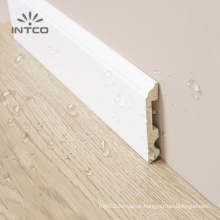 INTCO Easy Installation Decorative White Color Plastic Waterproof Floor Accessories Baseboard Laminate Skirting Board